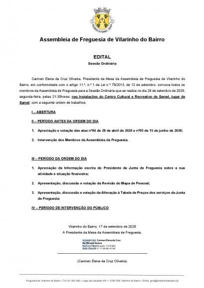 Edital - Assembleia de Freguesia de 28_09_2026